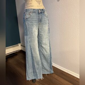 American Eagle Dreamy Drape Low-Rise Baggy Wide Leg Jeans | Size 4 X-Long